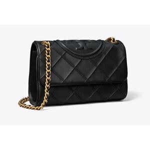 SMALL FLEMING SOFT CONVERTIBLE SHOULDER‎ BAG, BLACK LEATHER